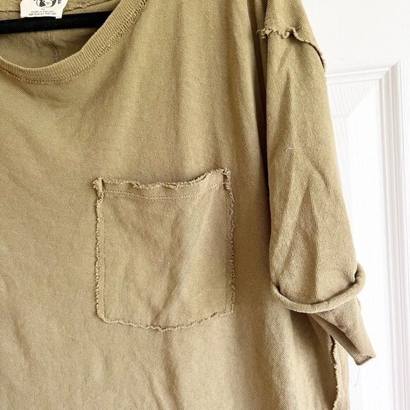 Free People Rosemary Tea Green Short Sleeve Pocket Tee Women's Size X-Small XS - Picture 6 of 8